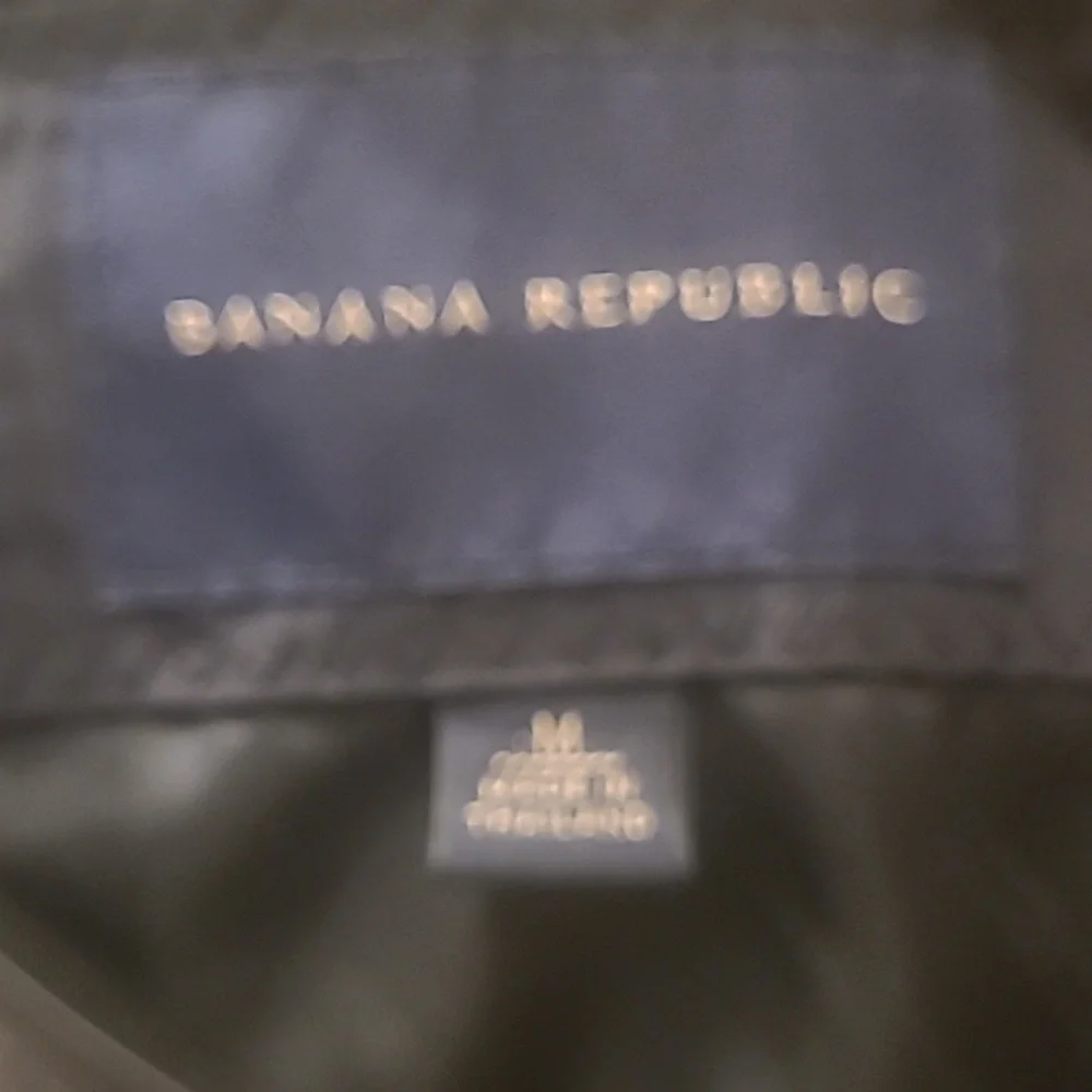 Banana Republic Jacket Black Zipper button lined size Medium M